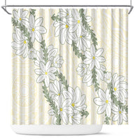 Ia Orana Tahiti Tiare Shower Curtain Lemon Yellow Lei LT7 Lemon - Polynesian Pride