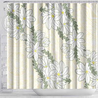 Ia Orana Tahiti Tiare Shower Curtain Lemon Yellow Lei LT7 - Polynesian Pride