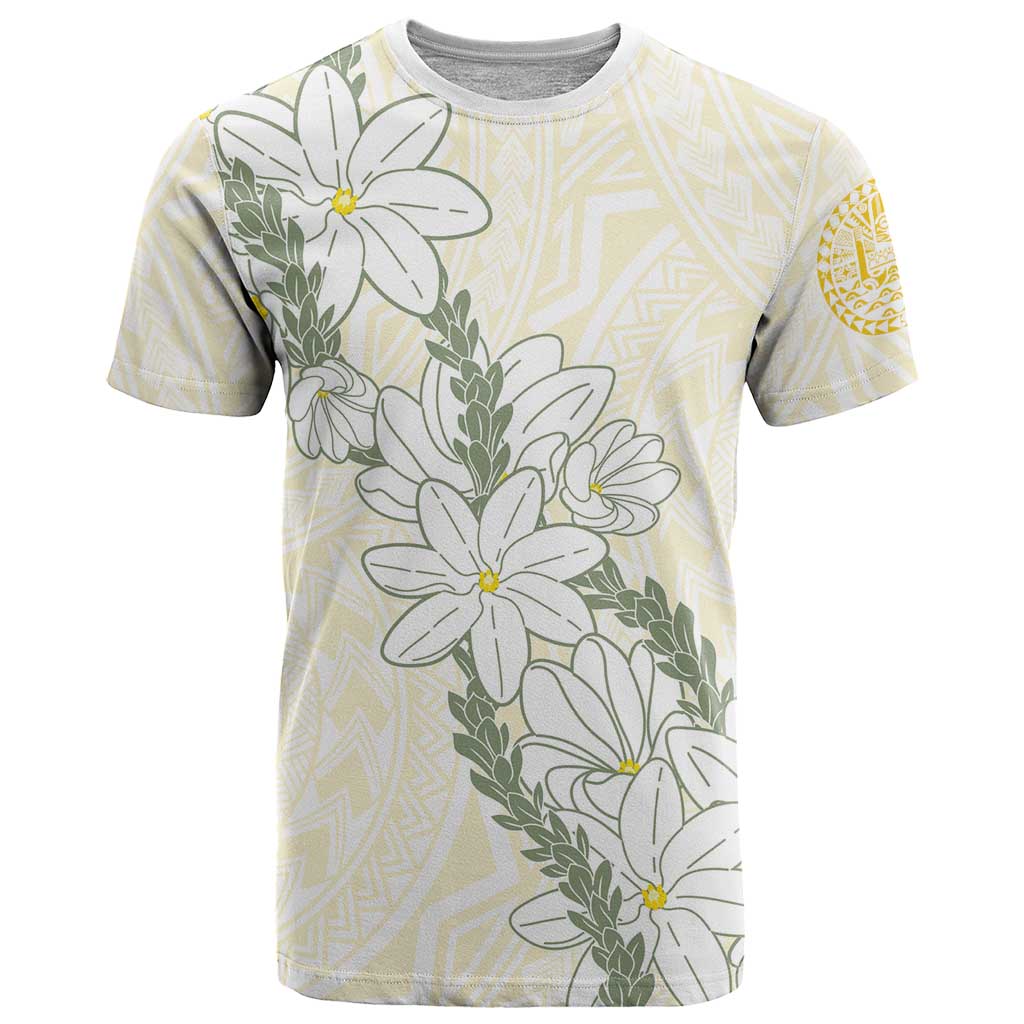 Ia Orana Tahiti Tiare T Shirt Lemon Yellow Lei LT7 Lemon - Polynesian Pride