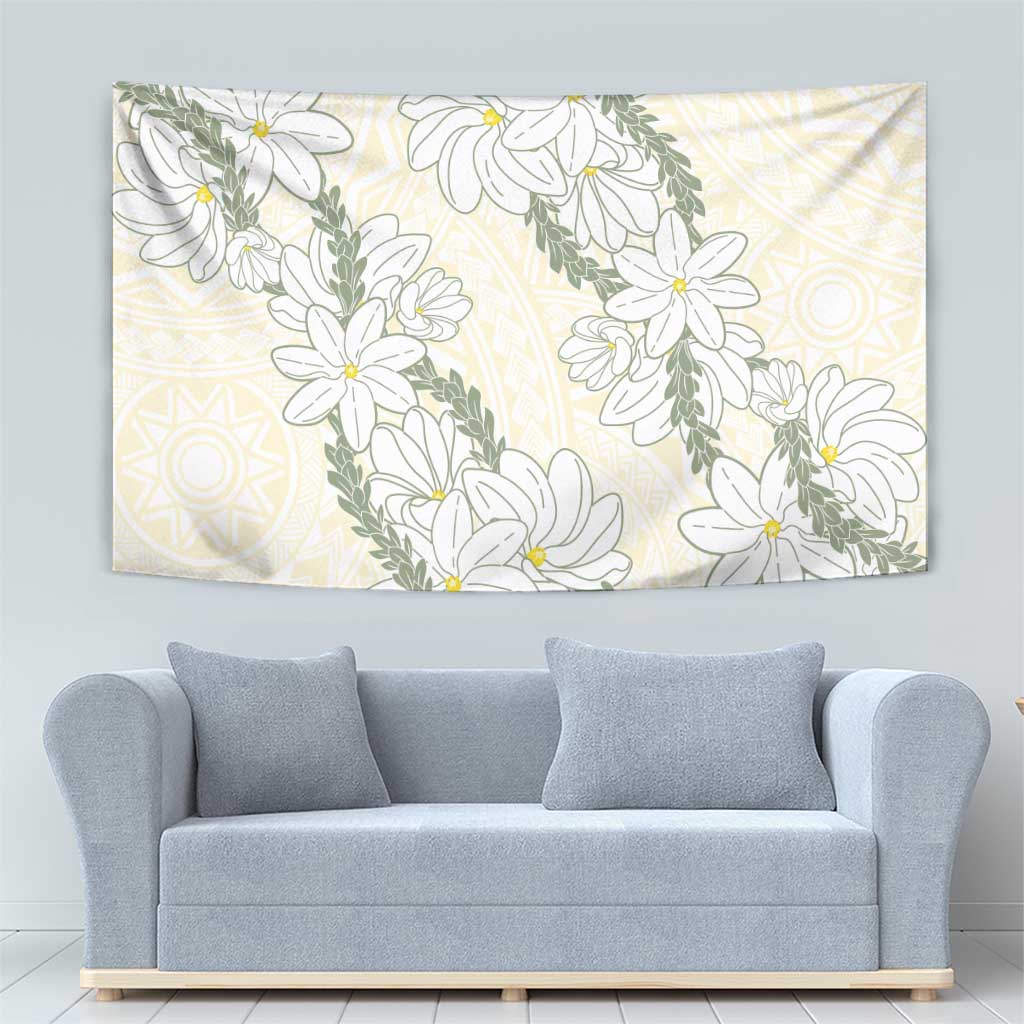 Ia Orana Tahiti Tiare Tapestry Lemon Yellow Lei LT7 - Polynesian Pride