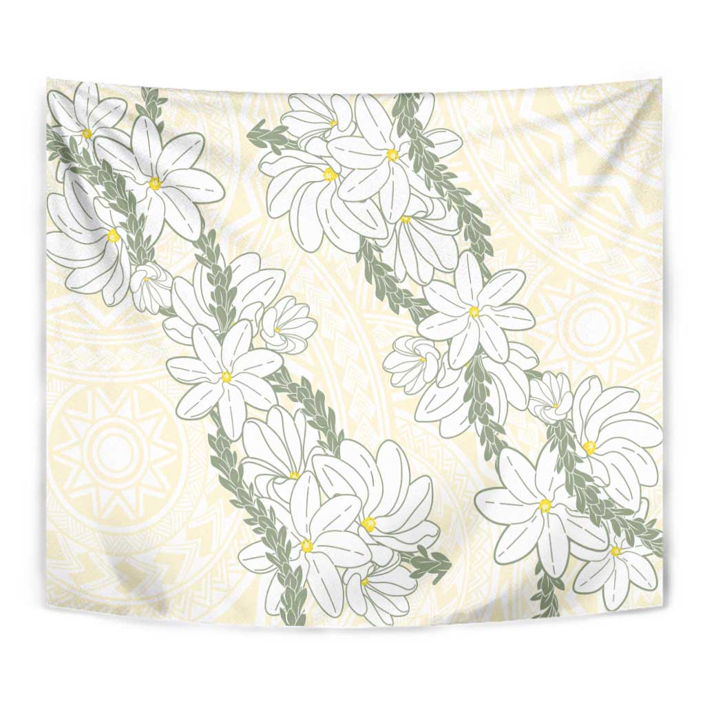 Ia Orana Tahiti Tiare Tapestry Lemon Yellow Lei LT7 - Polynesian Pride