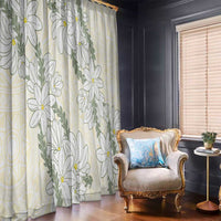 Ia Orana Tahiti Tiare Window Curtain Lemon Yellow Lei LT7 - Polynesian Pride