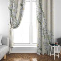 Ia Orana Tahiti Tiare Window Curtain Lemon Yellow Lei LT7 - Polynesian Pride
