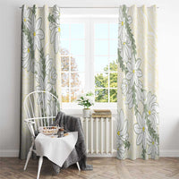 Ia Orana Tahiti Tiare Window Curtain Lemon Yellow Lei LT7 - Polynesian Pride