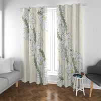 Ia Orana Tahiti Tiare Window Curtain Lemon Yellow Lei LT7 With Grommets Lemon - Polynesian Pride