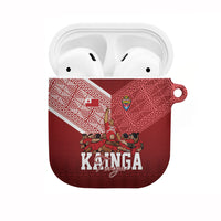 Mate Ma'a Tonga Ngatu AirPods Case Kainga - Sipi Tau LT7 Red - Polynesian Pride