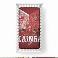 Mate Ma'a Tonga Ngatu Baby Bed Cover Kainga - Sipi Tau LT7 28 × 52 in Red - Polynesian Pride