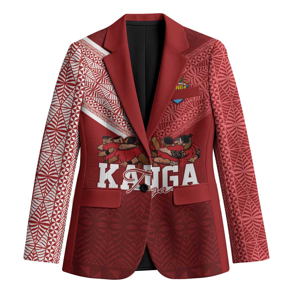 Mate Ma'a Tonga Custom Ngatu Blazer Kainga - Sipi Tau LT7 Unisex Red - Polynesian Pride