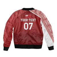 Mate Ma'a Tonga Custom Ngatu Bomber Jacket Kainga - Sipi Tau LT7 - Polynesian Pride