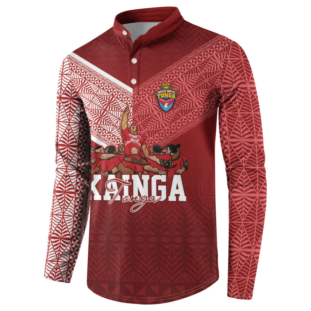 Mate Ma'a Tonga Custom Ngatu Button Sweatshirt Kainga - Sipi Tau LT7 - Polynesian Pride