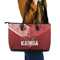 Mate Ma'a Tonga Ngatu Leather Tote Bag Kainga - Sipi Tau LT7 - Polynesian Pride