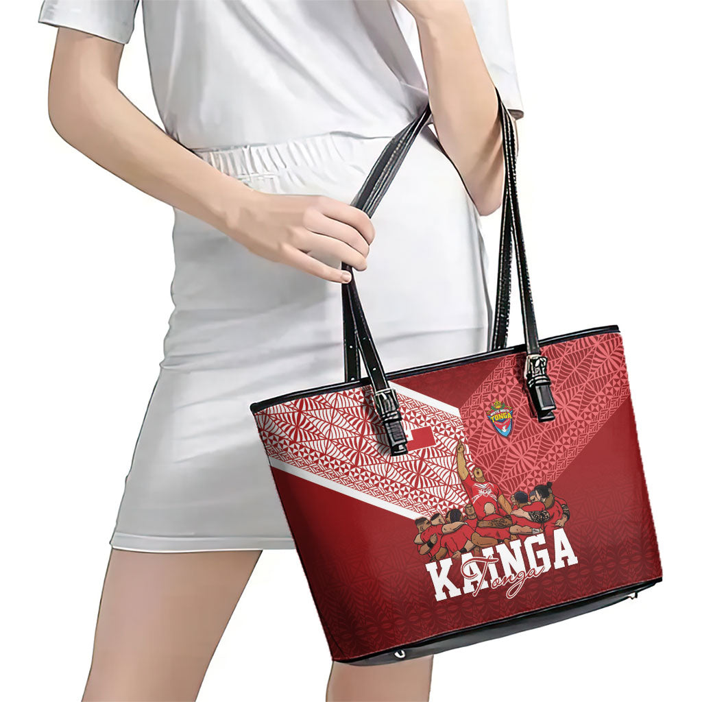 Mate Ma'a Tonga Ngatu Leather Tote Bag Kainga - Sipi Tau LT7 - Polynesian Pride