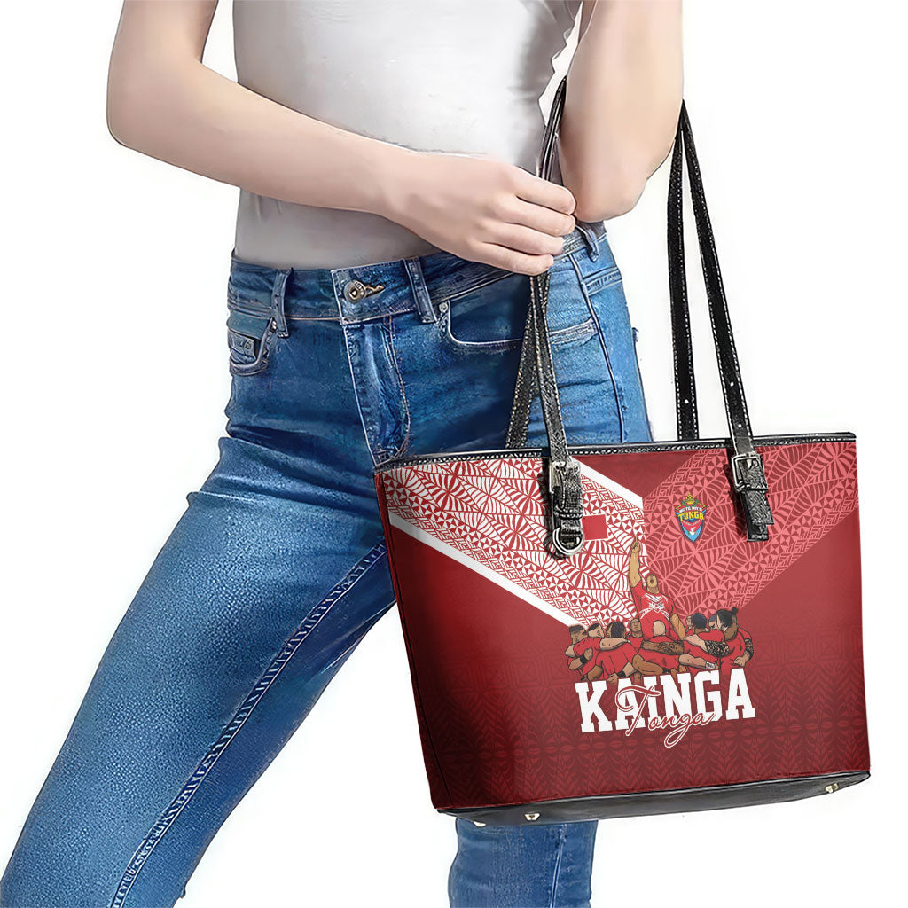 Mate Ma'a Tonga Ngatu Leather Tote Bag Kainga - Sipi Tau LT7 - Polynesian Pride