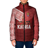 Mate Ma'a Tonga Custom Ngatu Padded Jacket Kainga - Sipi Tau LT7 Men Red - Polynesian Pride
