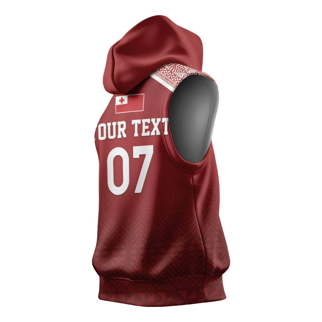 Mate Ma'a Tonga Custom Ngatu Sleeveless Hoodie Kainga - Sipi Tau LT7 - Polynesian Pride