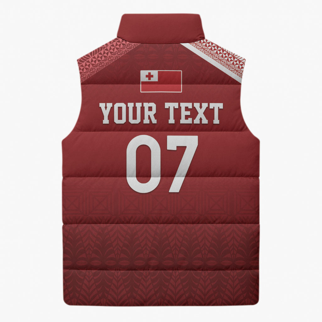 Mate Ma'a Tonga Custom Ngatu Sleeveless Puffer Jacket Kainga - Sipi Tau LT7 - Polynesian Pride