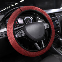 Mate Ma'a Tonga Ngatu Steering Wheel Cover Kainga - Sipi Tau LT7 Universal Fit Red - Polynesian Pride