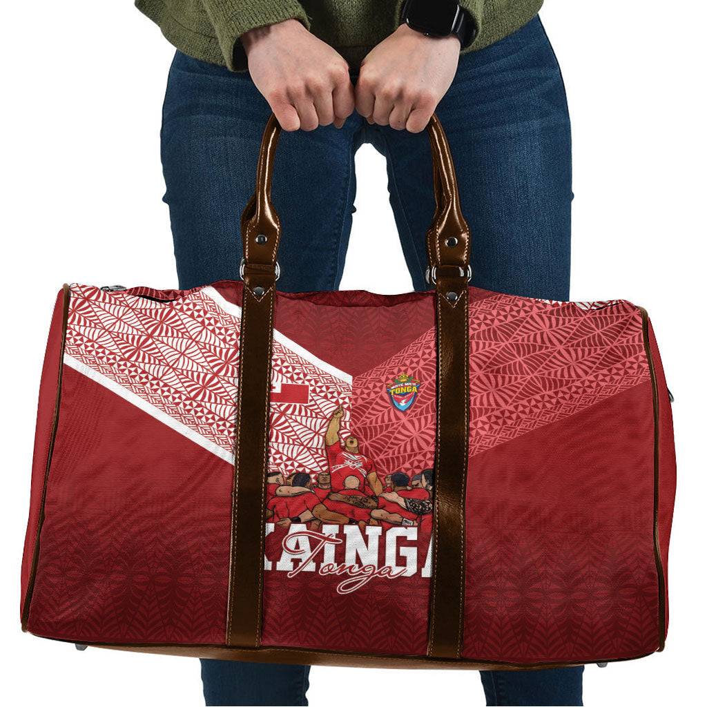 Mate Ma'a Tonga Ngatu Travel Bag Kainga - Sipi Tau LT7 Red - Polynesian Pride