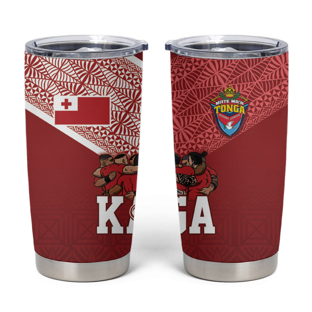 Mate Ma'a Tonga Ngatu Tumbler Cup Kainga - Sipi Tau LT7 Red - Polynesian Pride