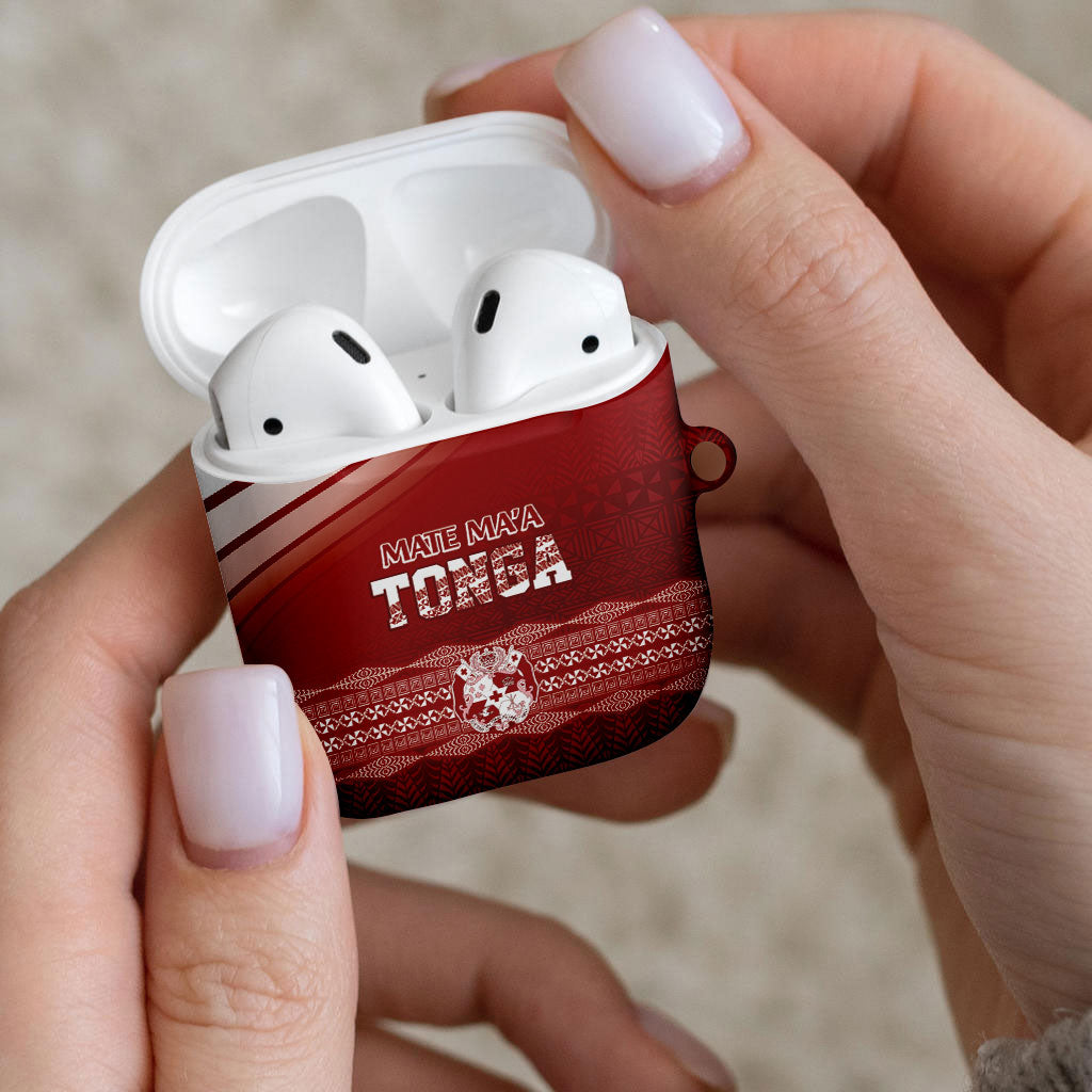 Mate Ma'a Tonga AirPods Case Basic Ngatu Kupesi Motif LT7 - Polynesian Pride