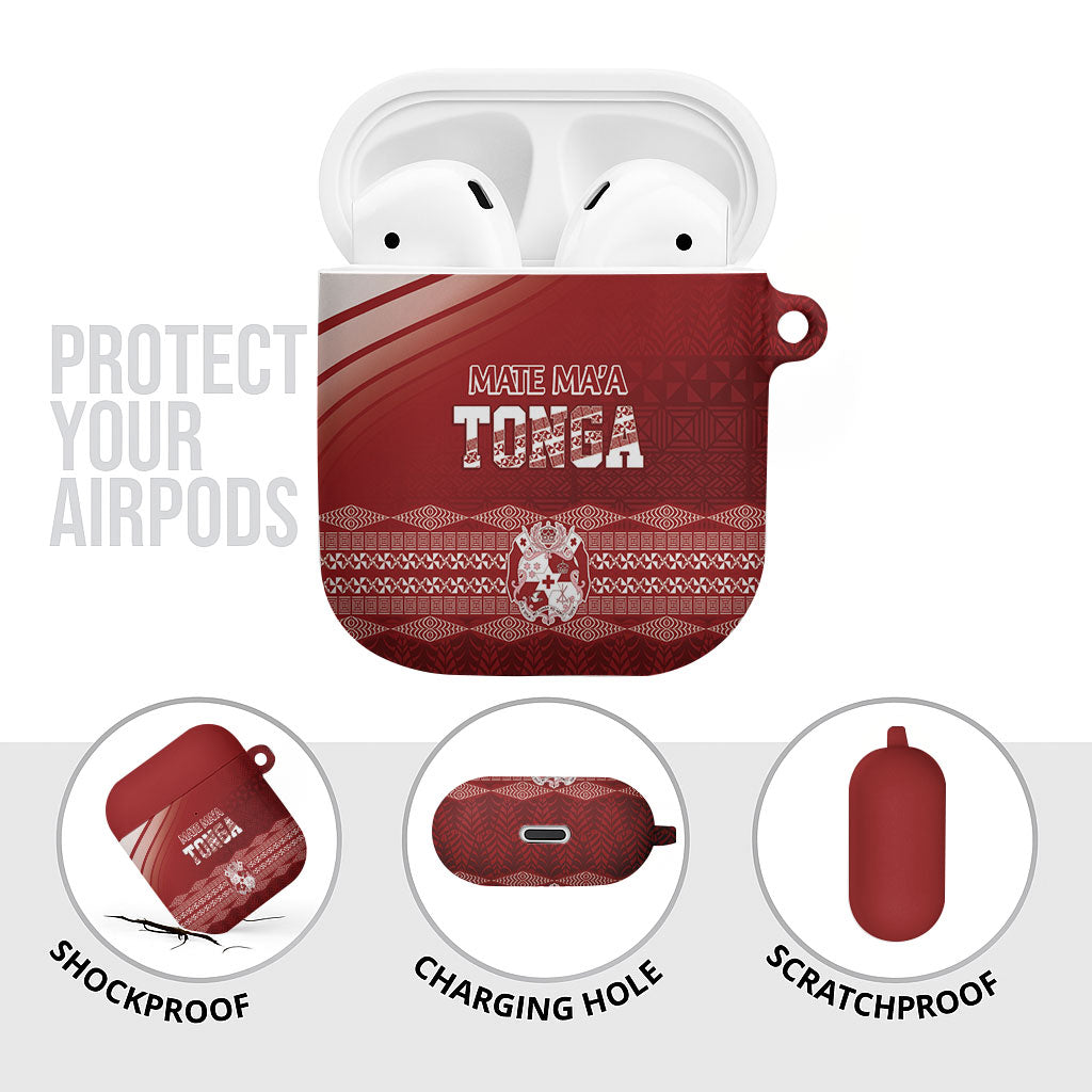 Mate Ma'a Tonga AirPods Case Basic Ngatu Kupesi Motif LT7 - Polynesian Pride