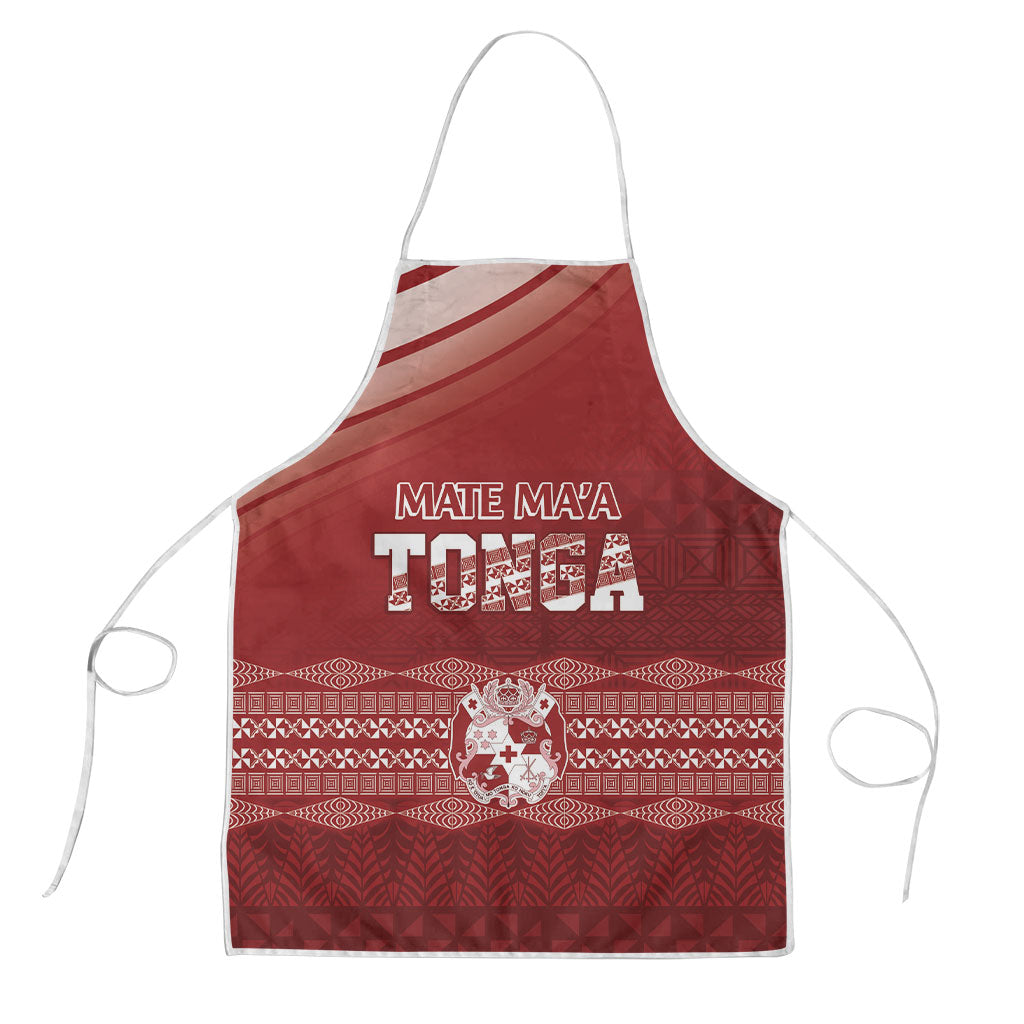 Mate Ma'a Tonga Apron Basic Ngatu Kupesi Motif LT7 Red - Polynesian Pride