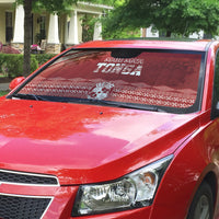 Mate Ma'a Tonga Auto Sun Shade Basic Ngatu Kupesi Motif LT7 - Polynesian Pride