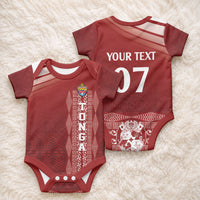 Mate Ma'a Tonga Custom Baby Onesie Basic Ngatu Kupesi Motif LT7 - Polynesian Pride