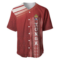 Mate Ma'a Tonga Custom Baseball Jersey Basic Ngatu Kupesi Motif LT7 Red - Polynesian Pride