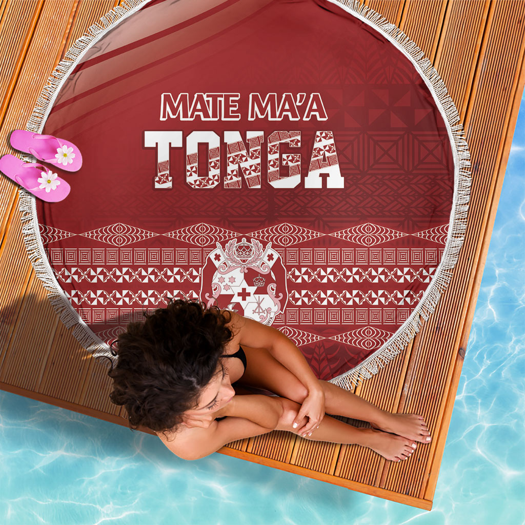 Mate Ma'a Tonga Beach Blanket Basic Ngatu Kupesi Motif LT7 - Polynesian Pride