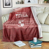 Mate Ma'a Tonga Blanket Basic Ngatu Kupesi Motif LT7 Red - Polynesian Pride