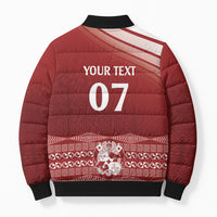 Mate Ma'a Tonga Custom Bomber Puffer Jacket Basic Ngatu Kupesi Motif LT7 - Polynesian Pride