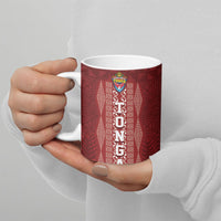 Mate Ma'a Tonga Custom Ceramic Mug Basic Ngatu Kupesi Motif LT7 - Polynesian Pride