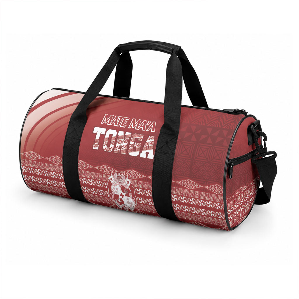 Mate Ma'a Tonga Duffle Bag Basic Ngatu Kupesi Motif LT7 - Polynesian Pride