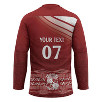 Mate Ma'a Tonga Custom Hockey Jersey Basic Ngatu Kupesi Motif LT7 - Polynesian Pride