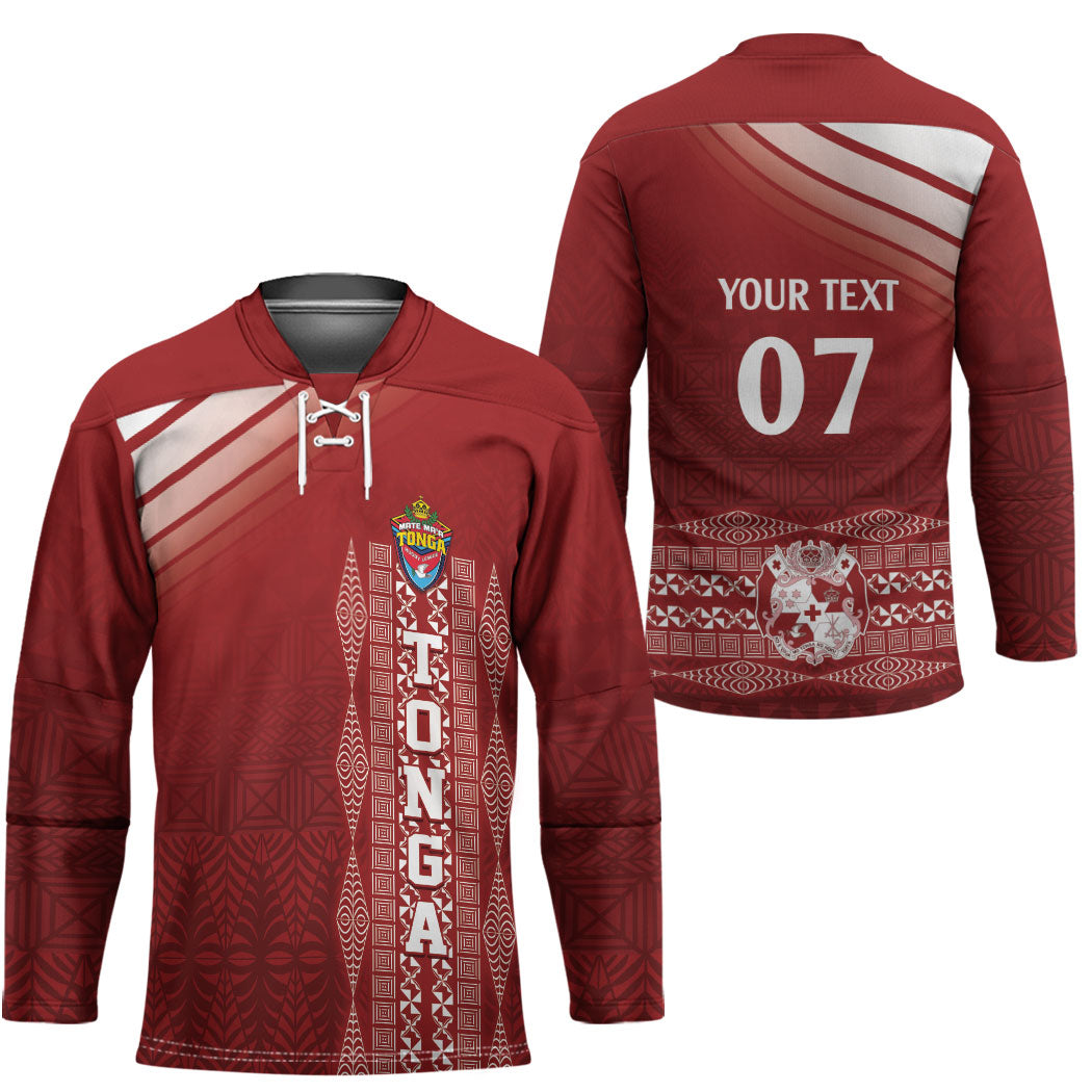 Mate Ma'a Tonga Custom Hockey Jersey Basic Ngatu Kupesi Motif LT7 - Polynesian Pride