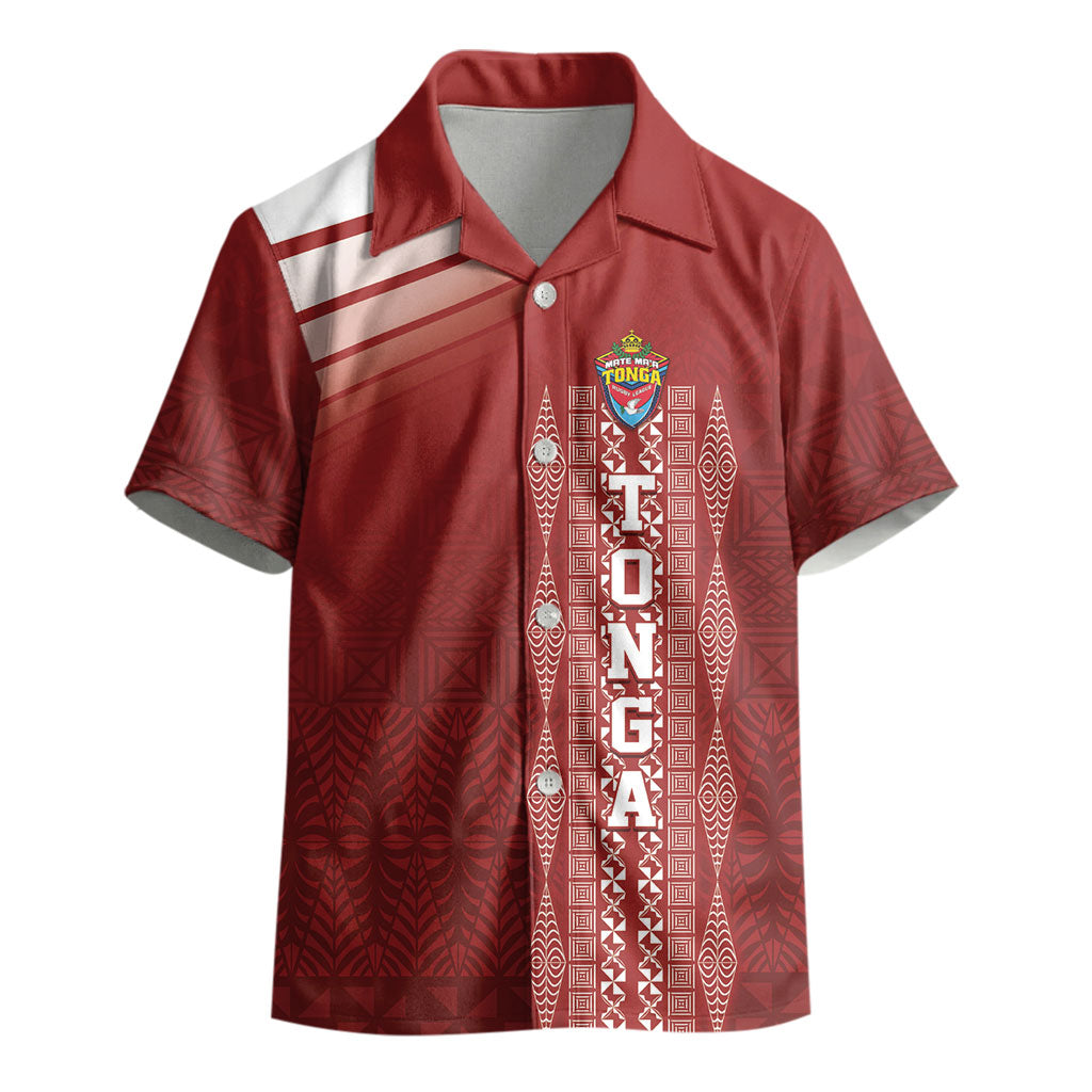 Mate Ma'a Tonga Custom Kid Hawaiian Shirt Basic Ngatu Kupesi Motif LT7 - Polynesian Pride