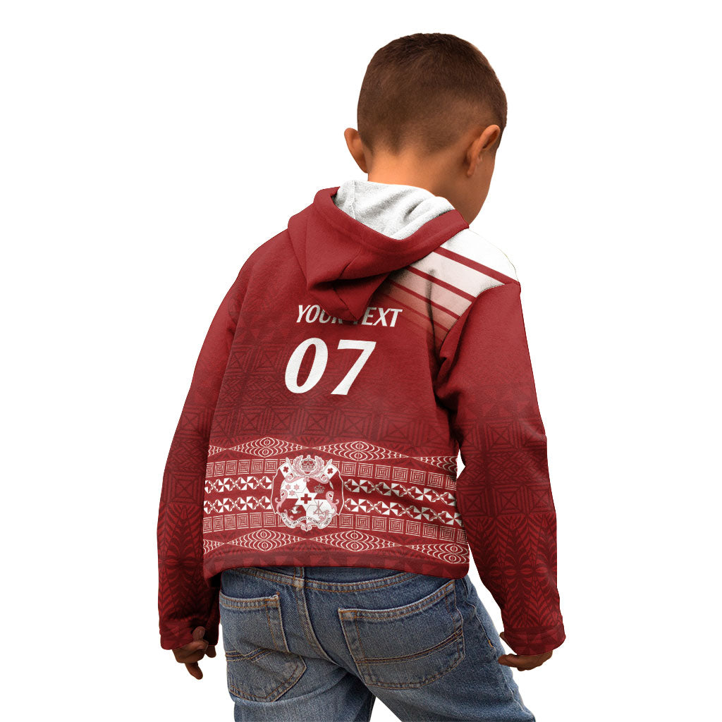 Mate Ma'a Tonga Custom Kid Hoodie Basic Ngatu Kupesi Motif LT7 - Polynesian Pride