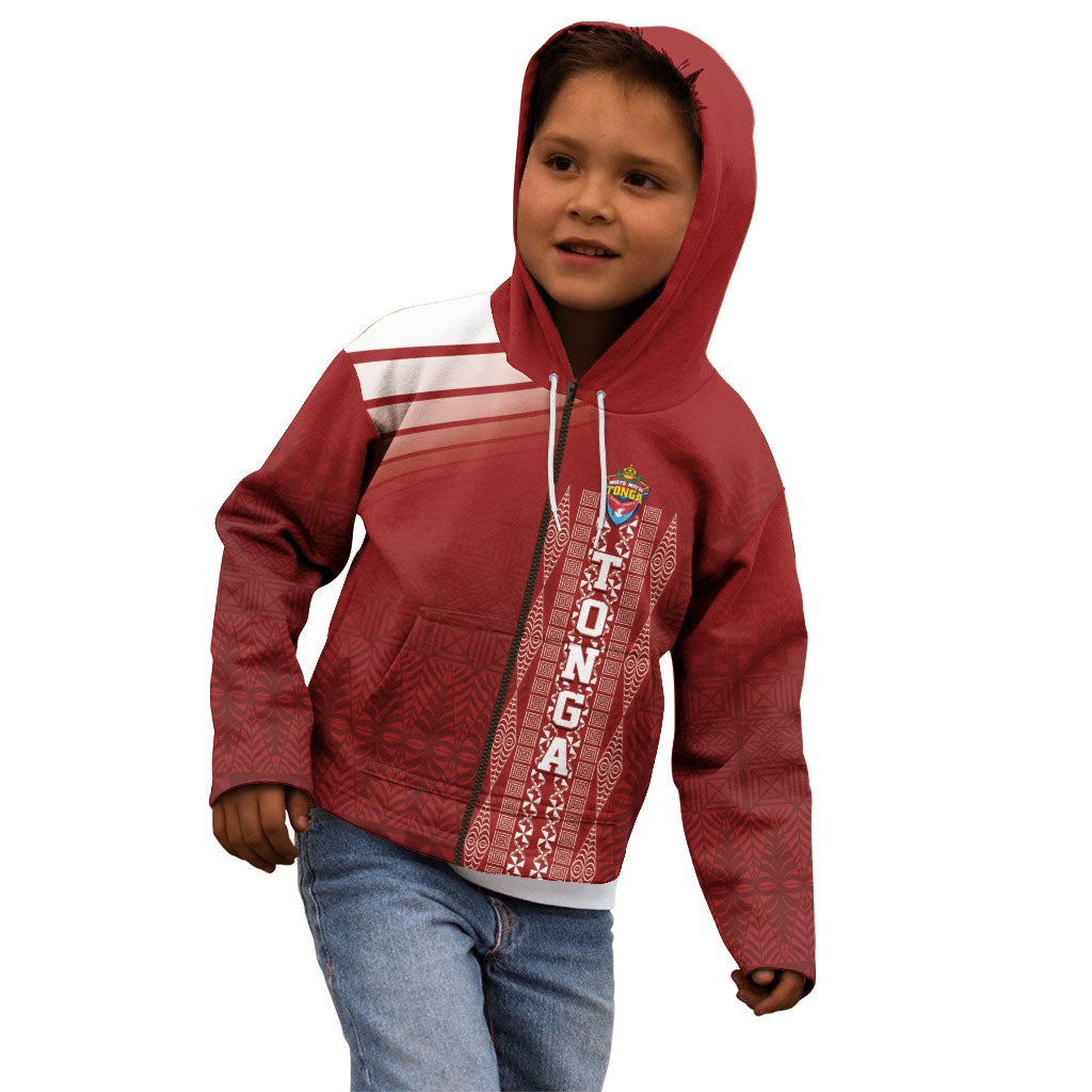 Mate Ma'a Tonga Custom Kid Hoodie Basic Ngatu Kupesi Motif LT7 - Polynesian Pride