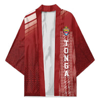 Mate Ma'a Tonga Custom Kimono Basic Ngatu Kupesi Motif LT7 Unisex Red - Polynesian Pride