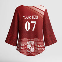 Mate Ma'a Tonga Custom Kimono Sleeve Blouse Basic Ngatu Kupesi Motif LT7 - Polynesian Pride