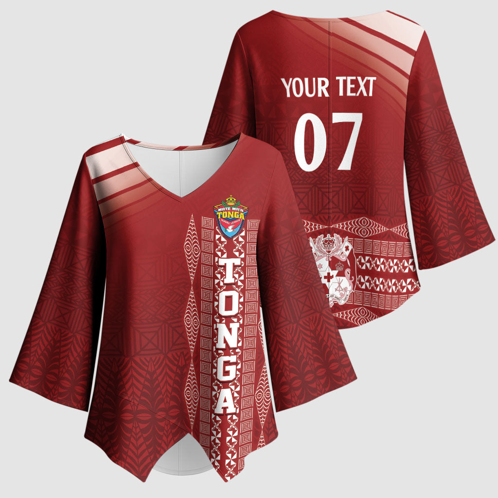 Mate Ma'a Tonga Custom Kimono Sleeve Blouse Basic Ngatu Kupesi Motif LT7 - Polynesian Pride