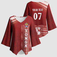 Mate Ma'a Tonga Custom Kimono Sleeve Blouse Basic Ngatu Kupesi Motif LT7 - Polynesian Pride