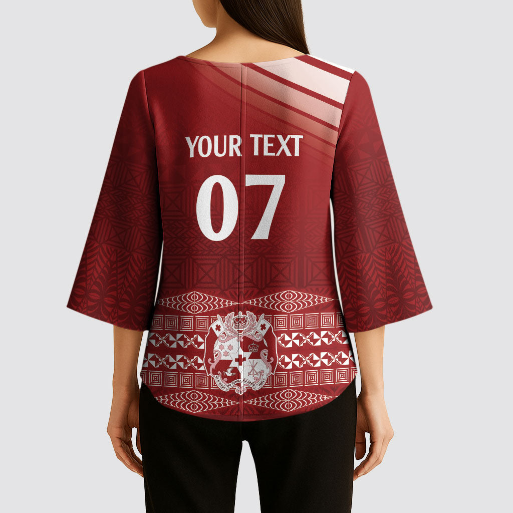 Mate Ma'a Tonga Custom Kimono Sleeve Blouse Basic Ngatu Kupesi Motif LT7 - Polynesian Pride