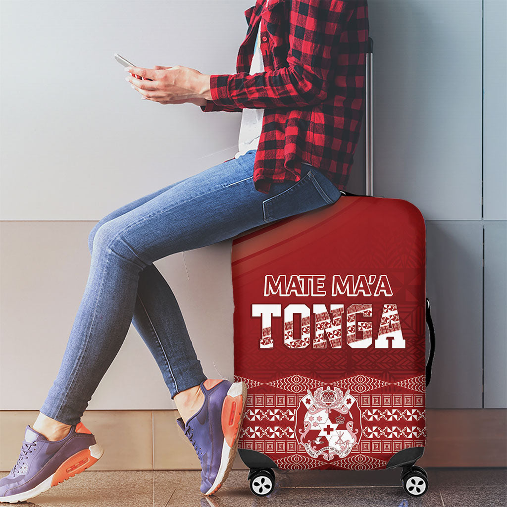 Mate Ma'a Tonga Luggage Cover Basic Ngatu Kupesi Motif LT7 - Polynesian Pride