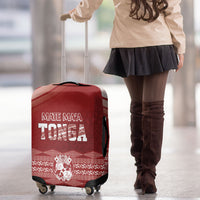 Mate Ma'a Tonga Luggage Cover Basic Ngatu Kupesi Motif LT7 - Polynesian Pride