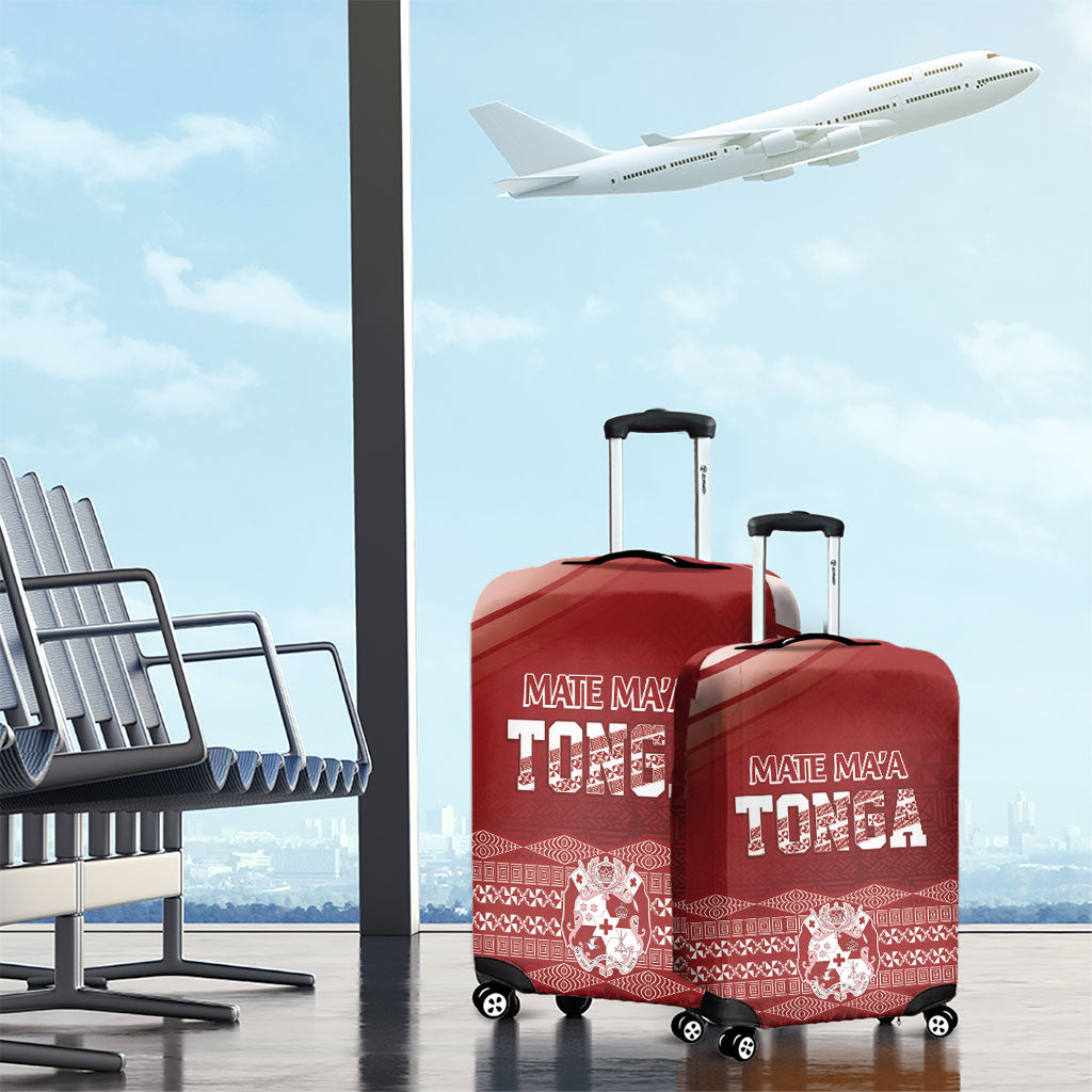 Mate Ma'a Tonga Luggage Cover Basic Ngatu Kupesi Motif LT7 - Polynesian Pride