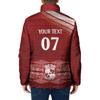 Mate Ma'a Tonga Custom Padded Jacket Basic Ngatu Kupesi Motif LT7 - Polynesian Pride