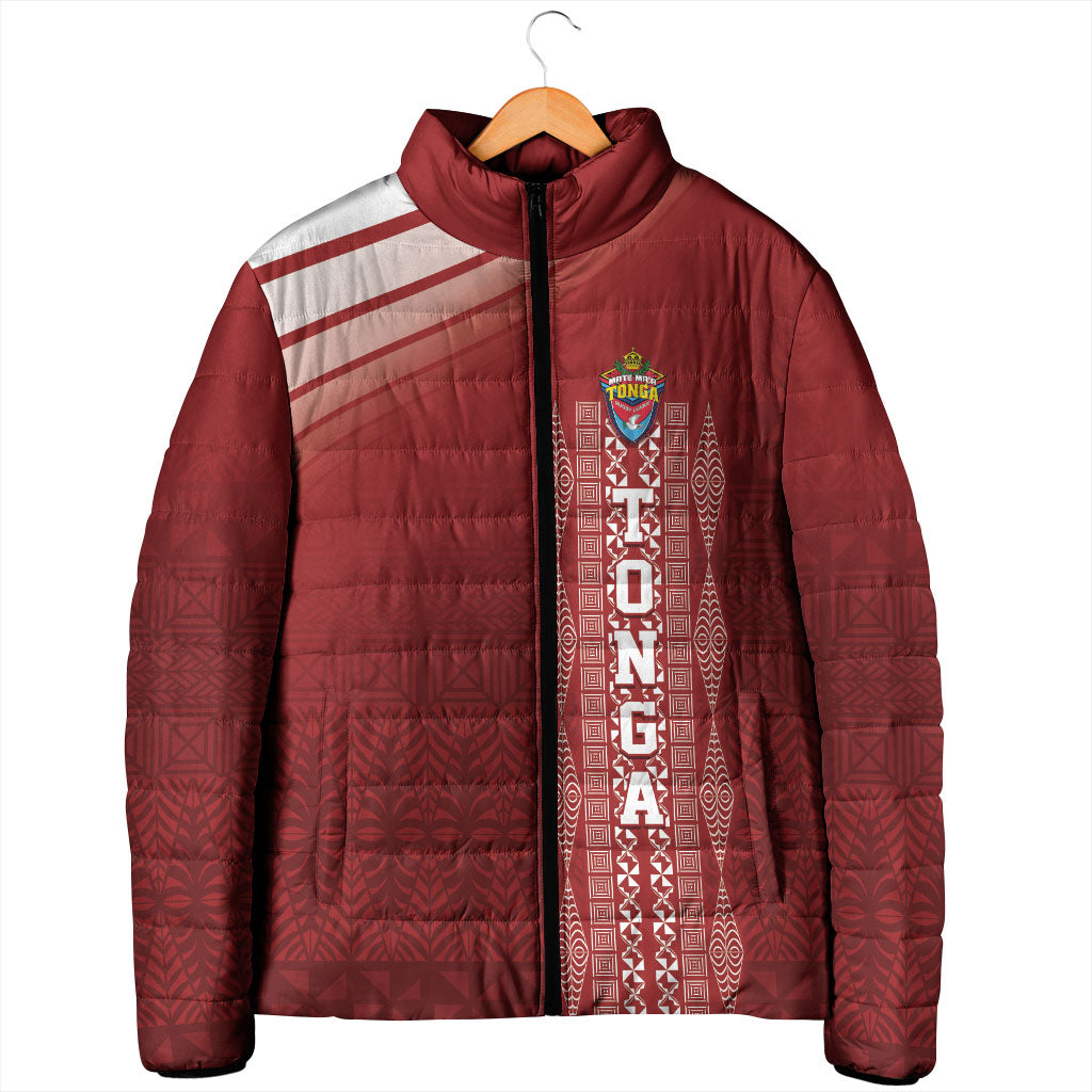 Mate Ma'a Tonga Custom Padded Jacket Basic Ngatu Kupesi Motif LT7 - Polynesian Pride