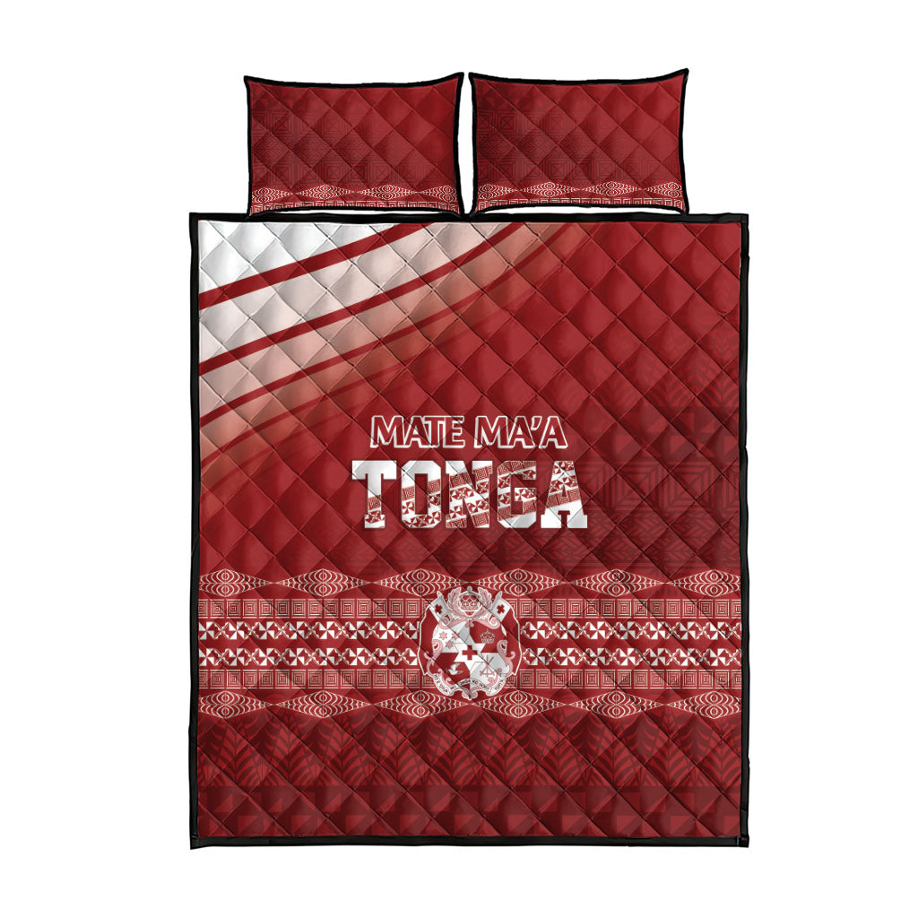 Mate Ma'a Tonga Quilt Bed Set Basic Ngatu Kupesi Motif LT7 - Polynesian Pride